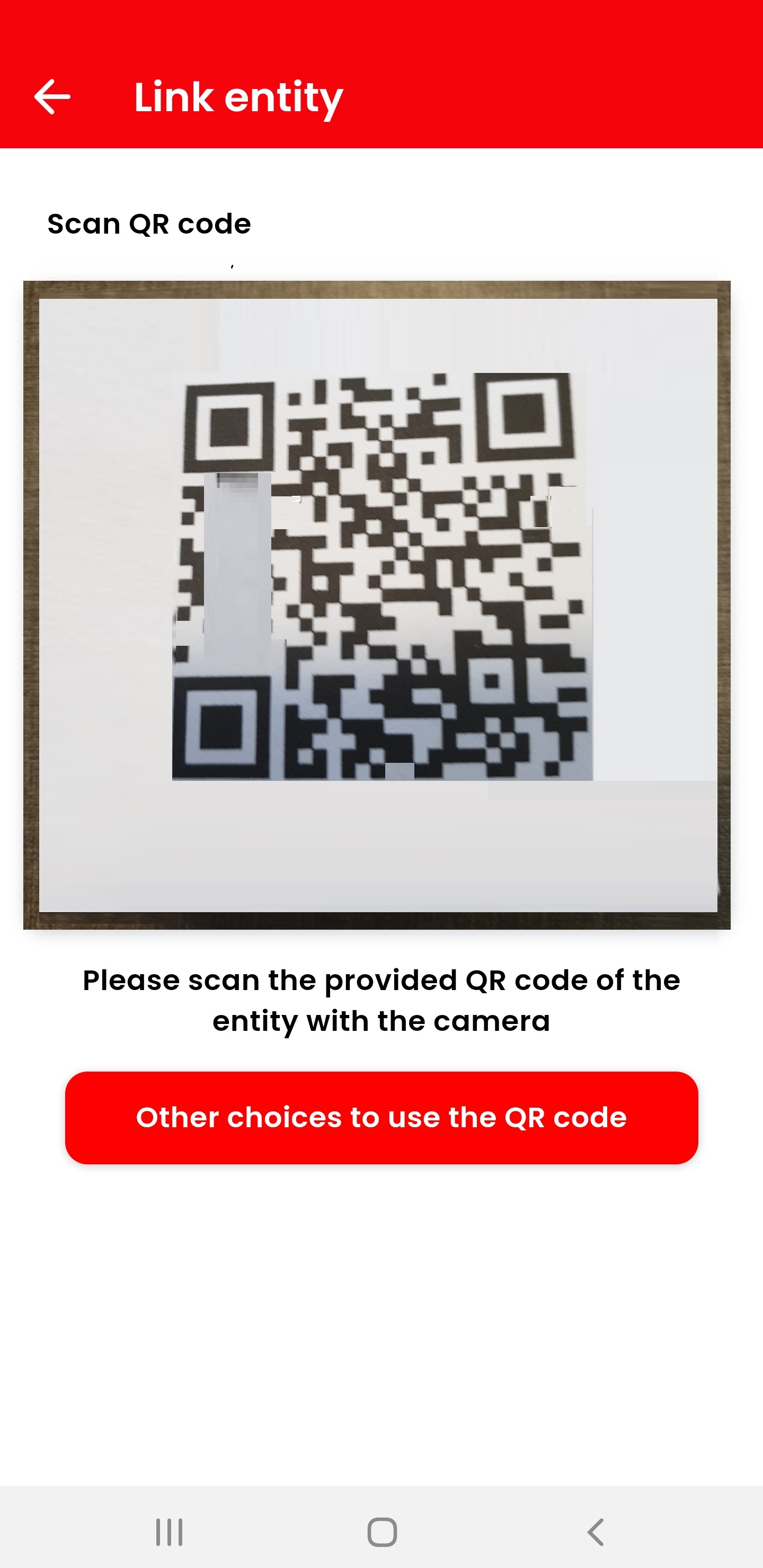QR code scanning