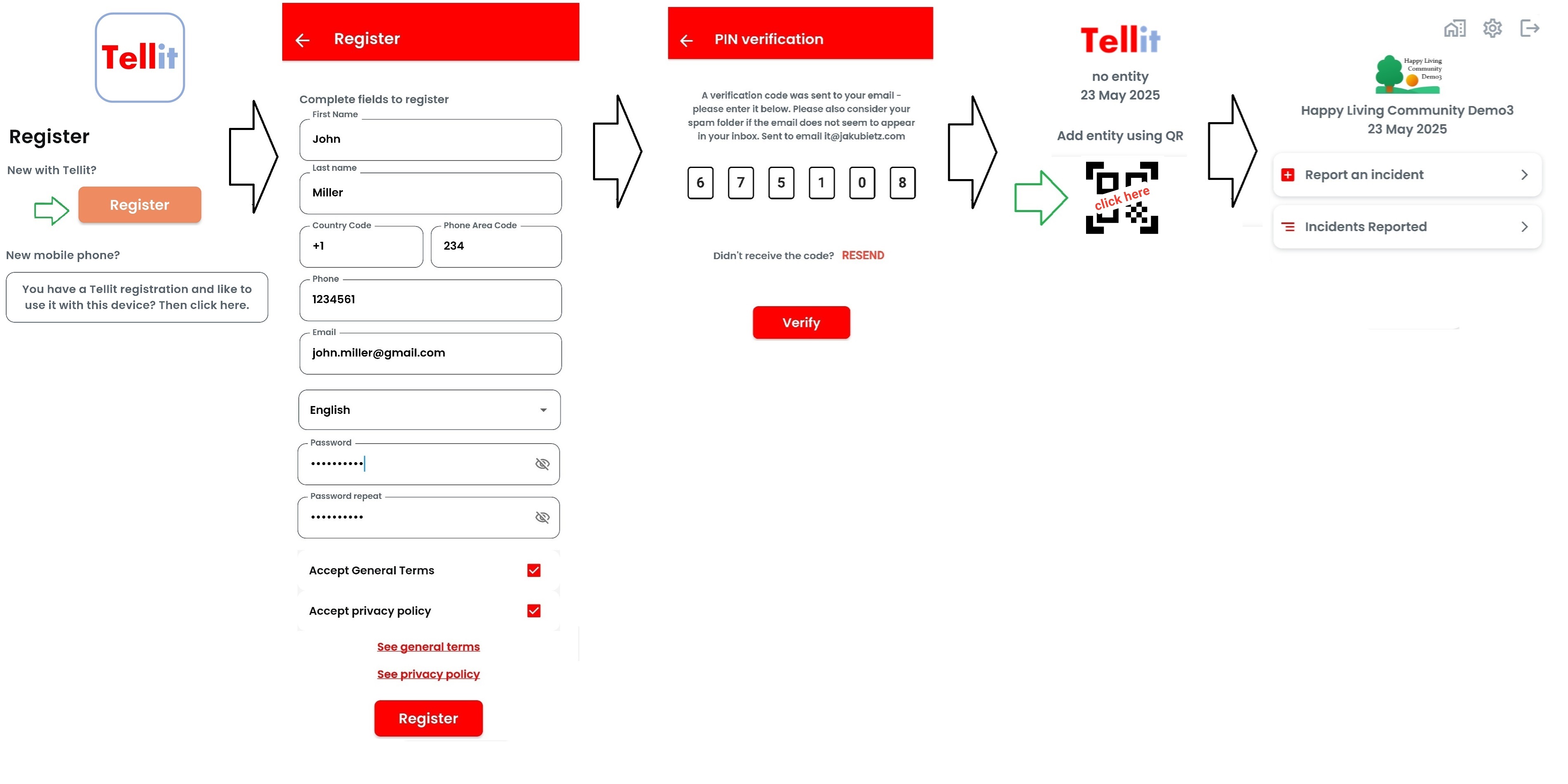 Registration and connection complete